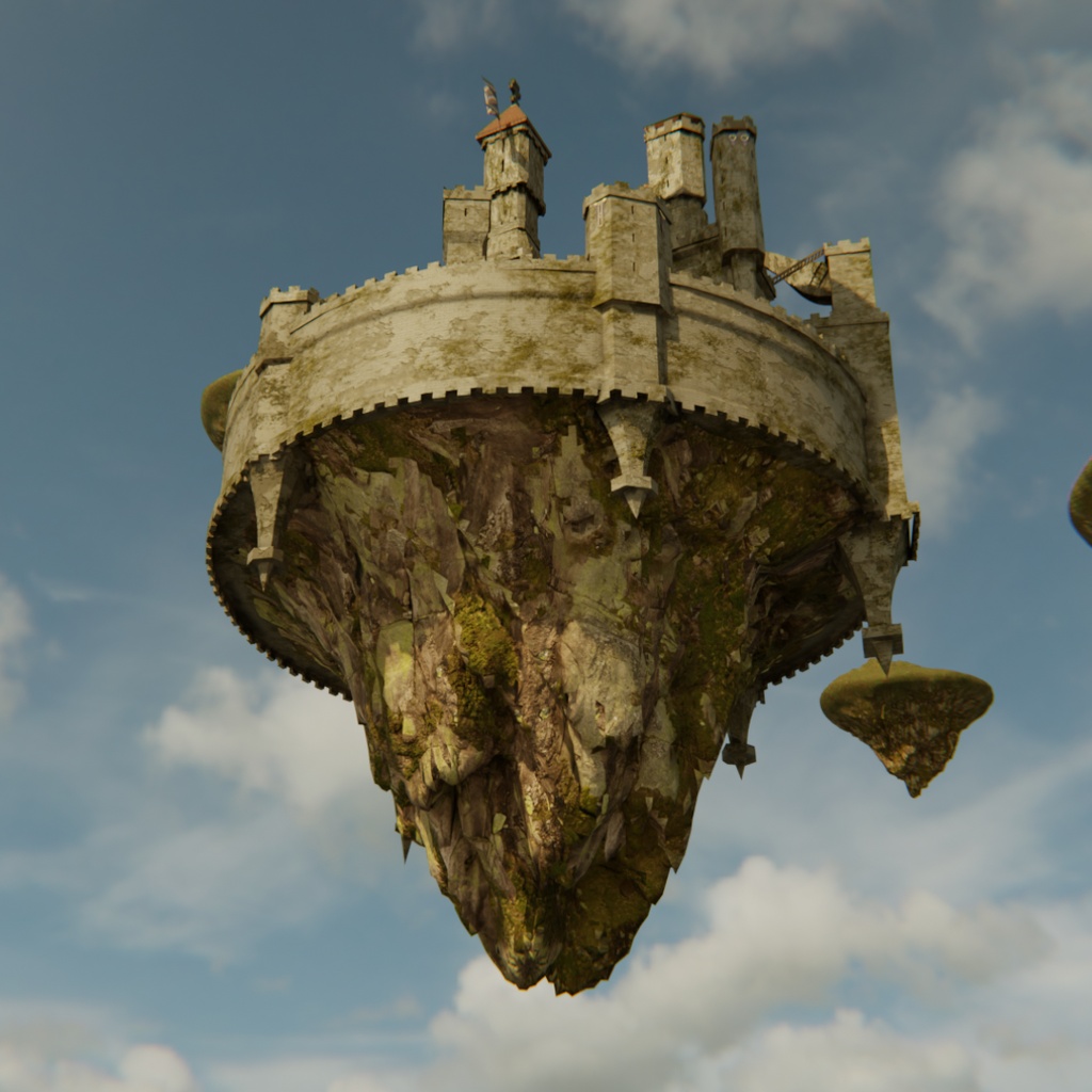 【Blender】浮遊城塞 SKY FORTRESS