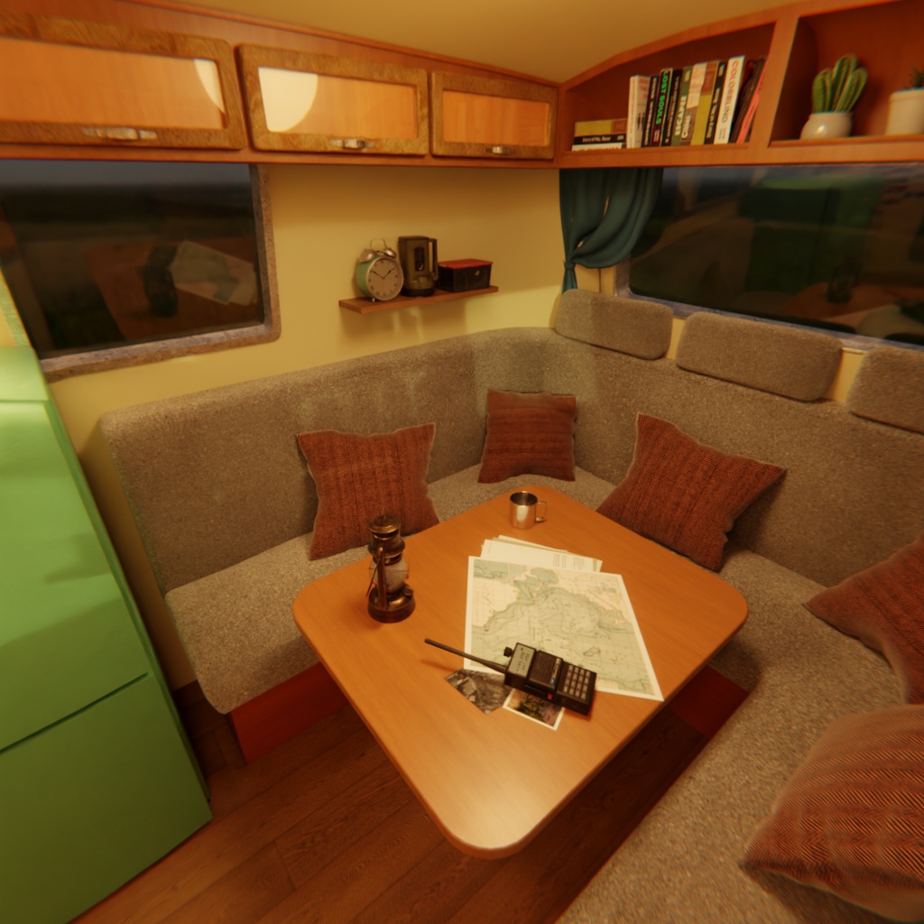 【Blender】レトロキャンピングカー Retro Camper Van