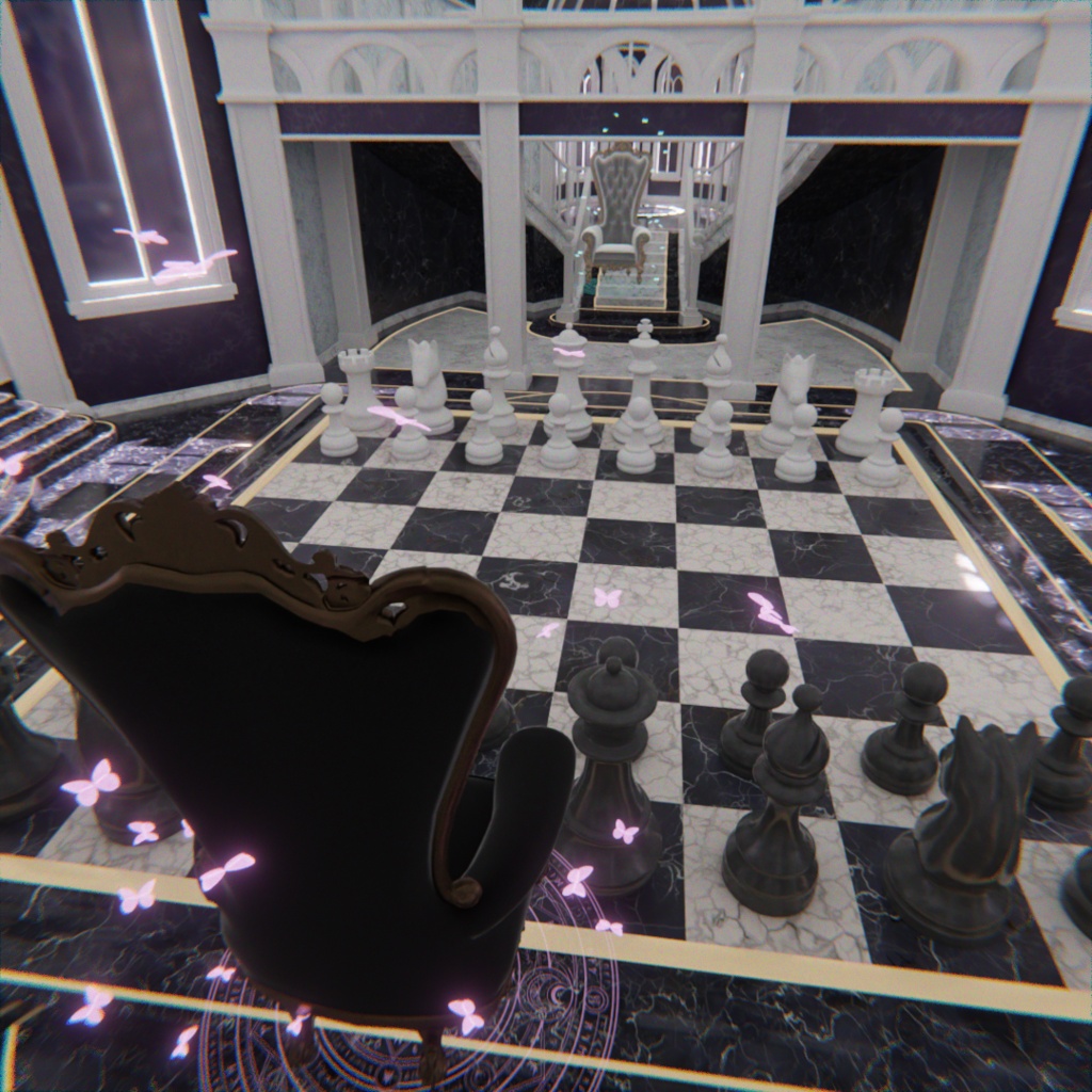 【Blender】 黒白のチェス宮殿 - Gothic Chess Palace -