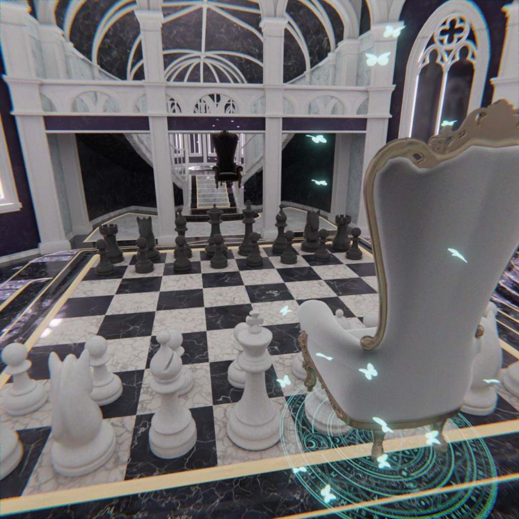【Blender】 黒白のチェス宮殿 - Gothic Chess Palace -