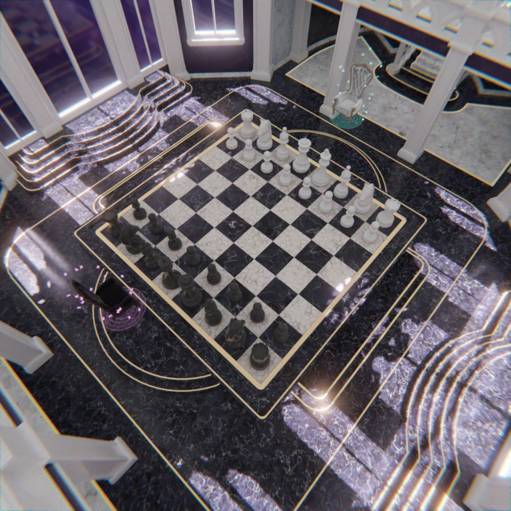 【Blender】 黒白のチェス宮殿 - Gothic Chess Palace -