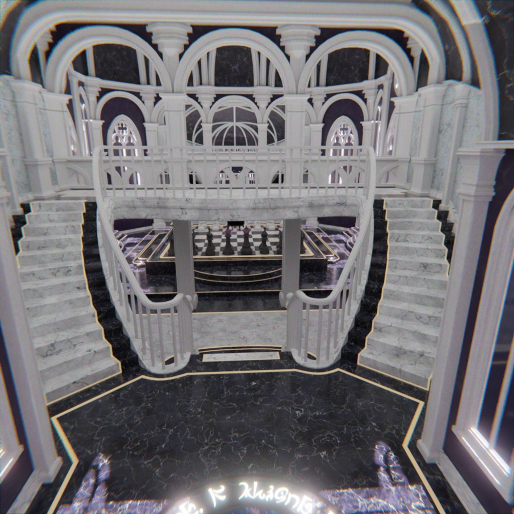 【Blender】 黒白のチェス宮殿 - Gothic Chess Palace -