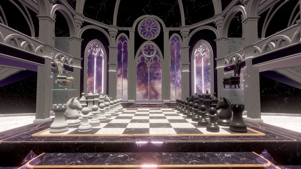 【VRChat】 黒白のチェス宮殿 - Gothic Chess Palace -