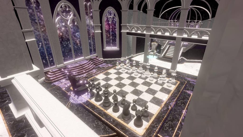 【VRChat】 黒白のチェス宮殿 - Gothic Chess Palace -