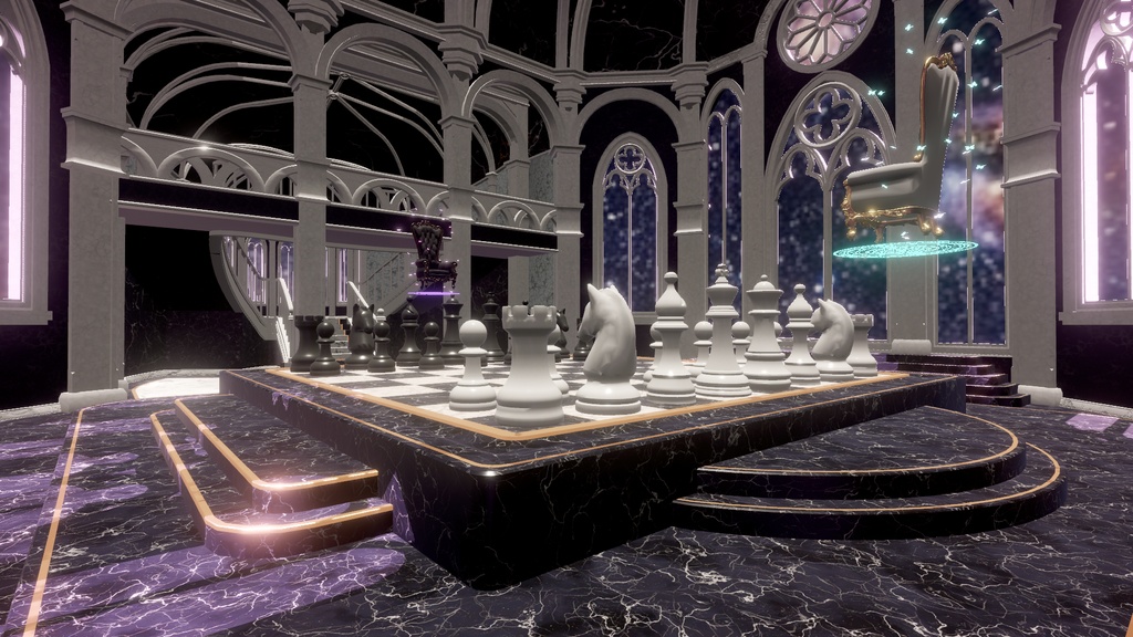 【VRChat】 黒白のチェス宮殿 - Gothic Chess Palace -