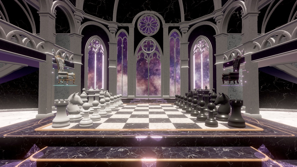 【VRChat】 黒白のチェス宮殿 - Gothic Chess Palace -