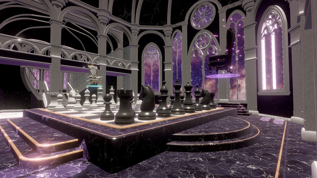 【VRChat】 黒白のチェス宮殿 - Gothic Chess Palace -