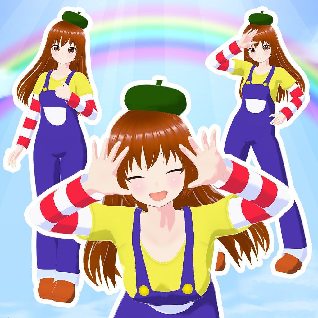 ファンシーオーバーオール【VRoid用衣装】