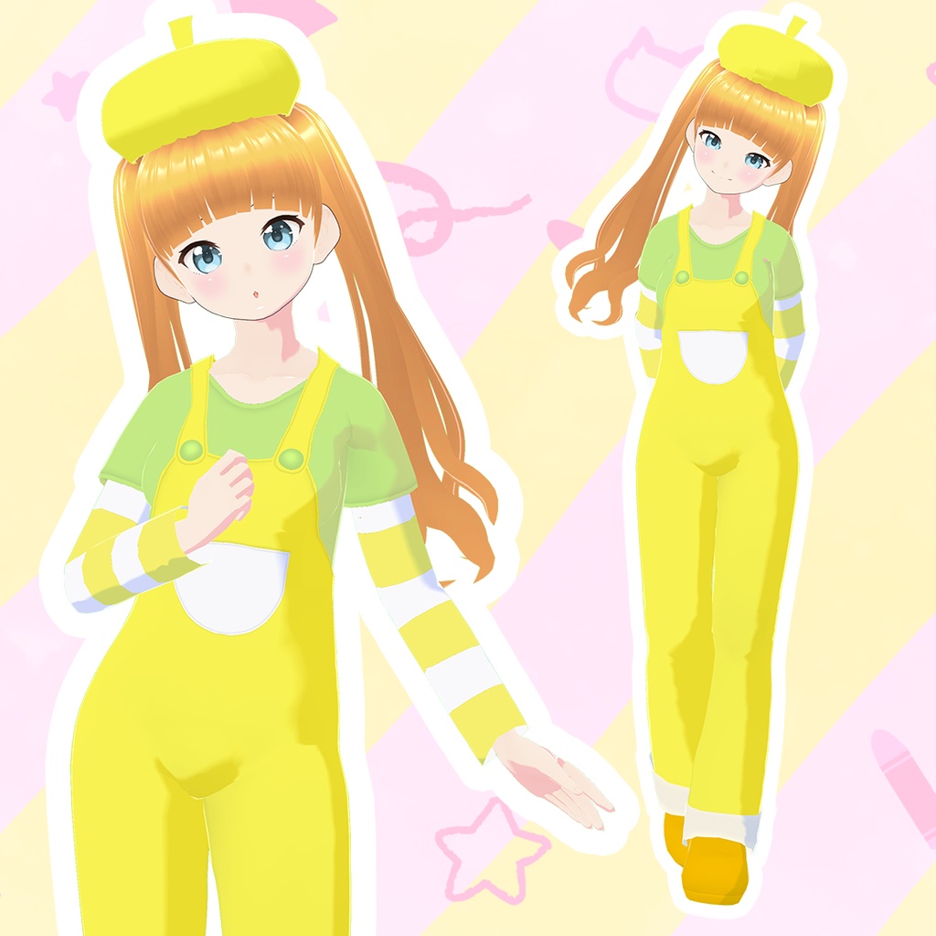 ファンシーオーバーオール【VRoid用衣装】