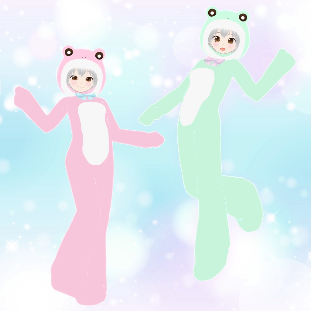 【カエル】ファンシーどうぶつキグルミ3【VRoid用衣装】