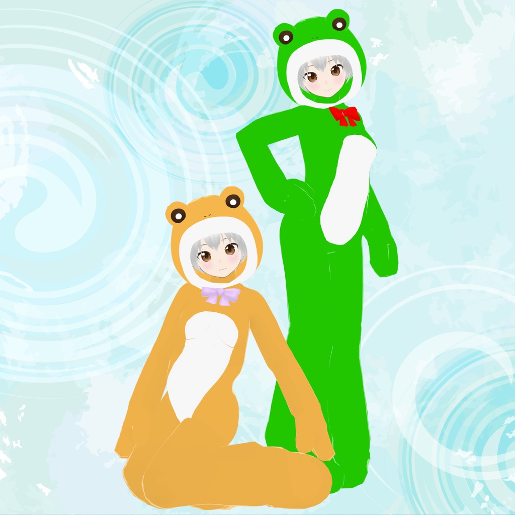 【カエル】ファンシーどうぶつキグルミ3【VRoid用衣装】