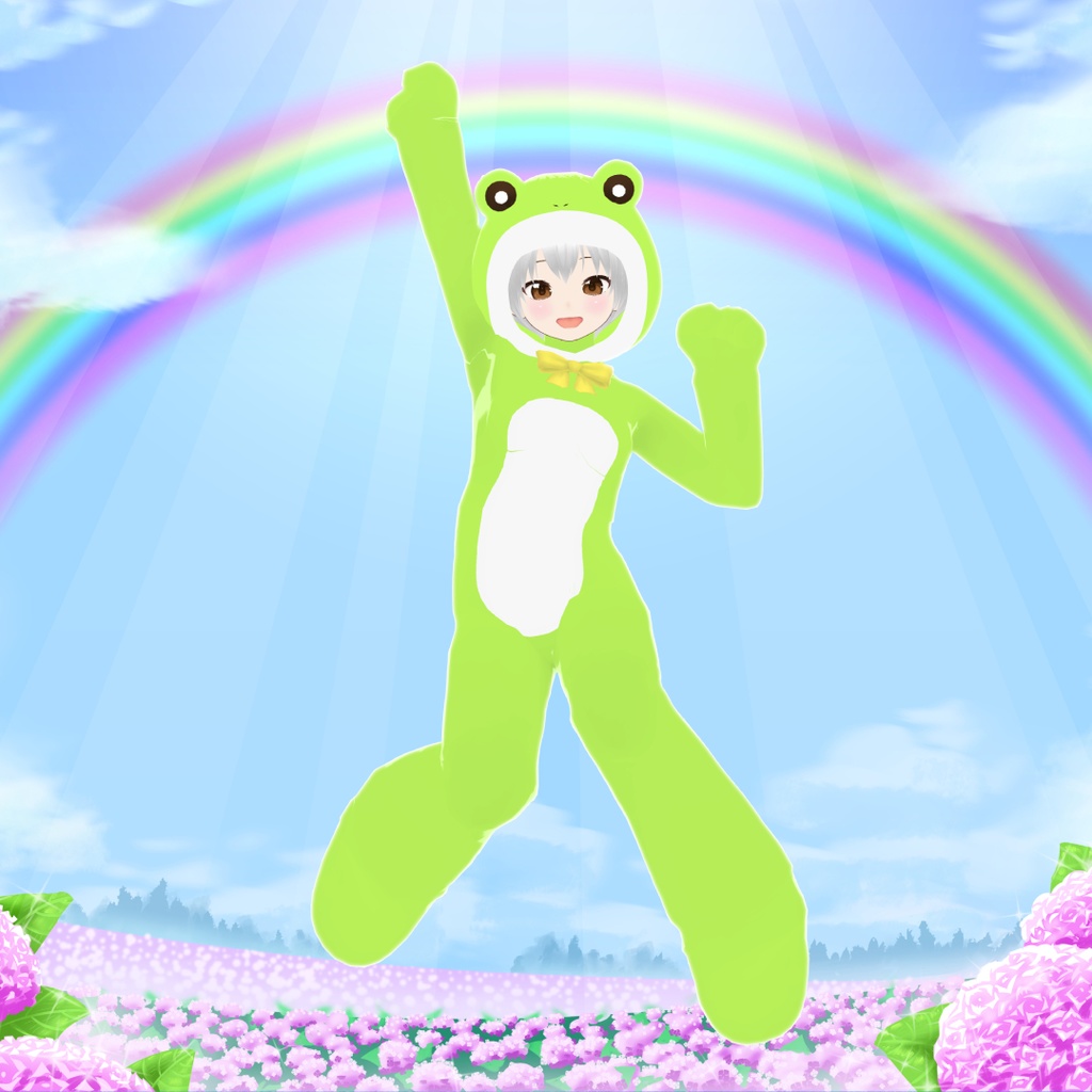 【カエル】ファンシーどうぶつキグルミ3【VRoid用衣装】