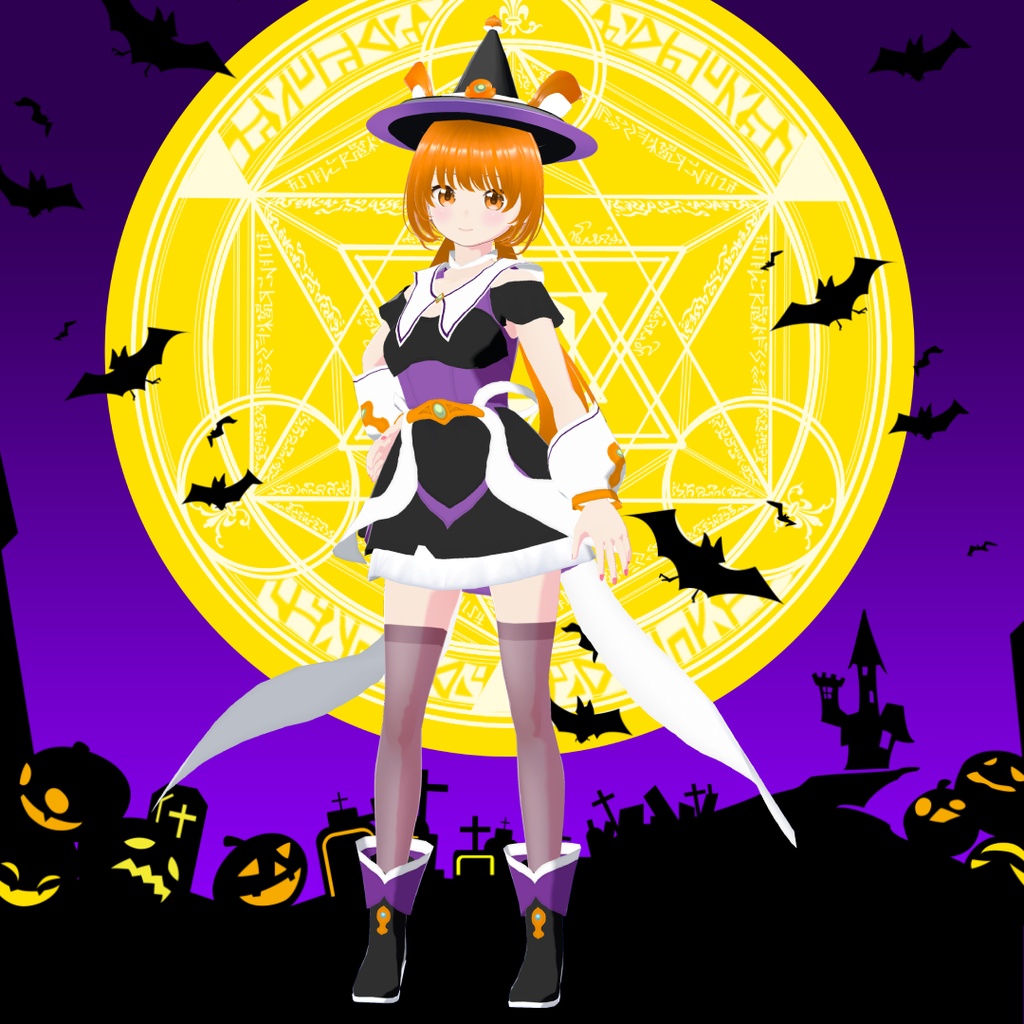 【VRoid衣装&アバター】ファンシー魔法少女【ハロウィンVer.】