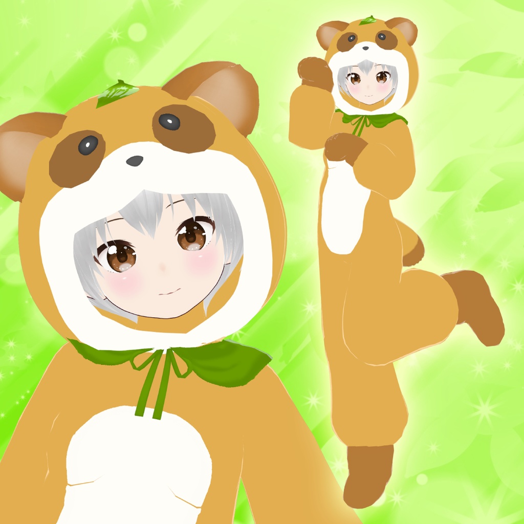 【きつね&たぬき】ファンシーどうぶつキグルミ6【VRoid用衣装】