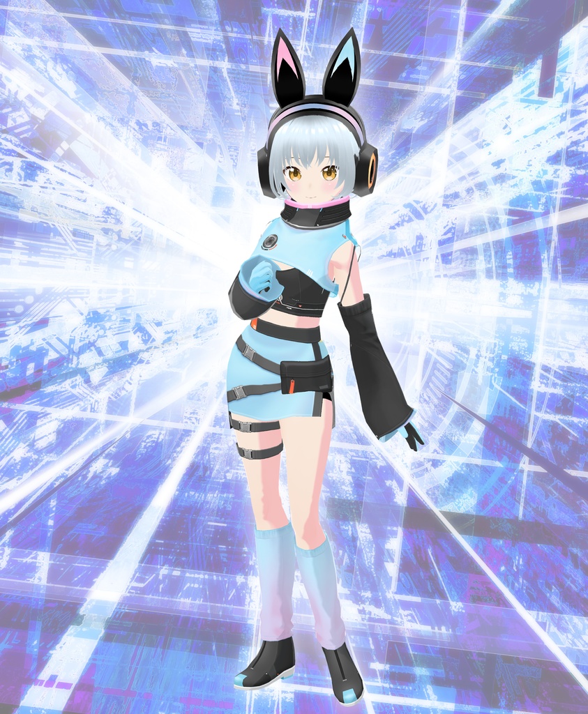 【VRoid衣装】うさ耳ヘッドホン