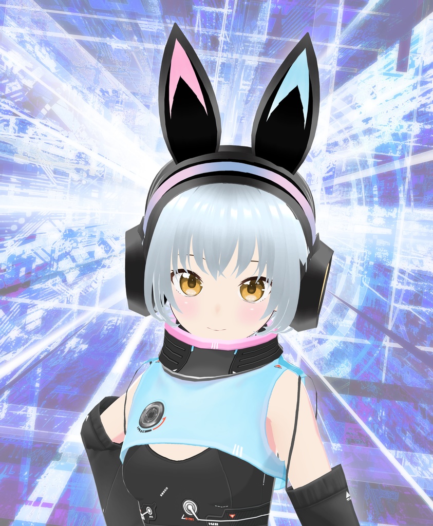 【VRoid衣装】うさ耳ヘッドホン