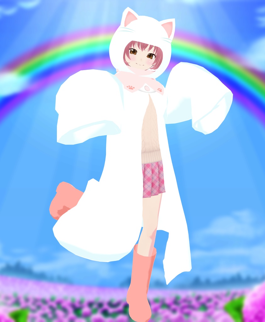 【VRoid衣装】ねこみみレインコート