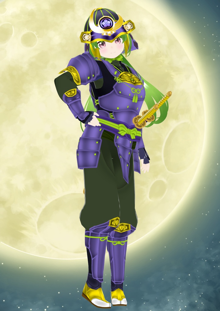 【VRoid衣装&アバター】鎧兜武者娘セット3