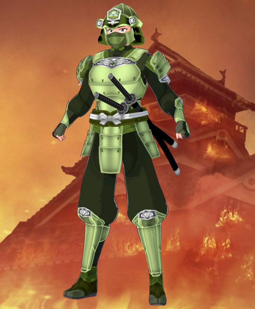 【VRoid衣装&アバター】鎧兜武者セット3