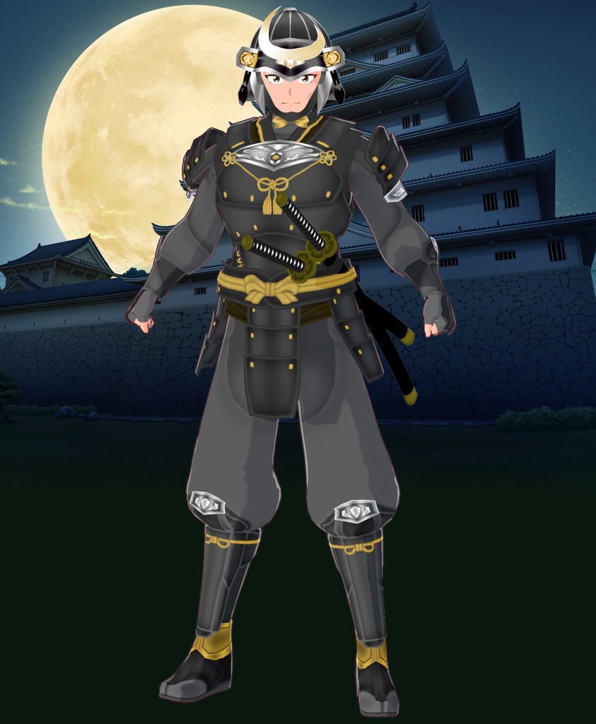 【VRoid衣装&アバター】鎧兜武者セット4