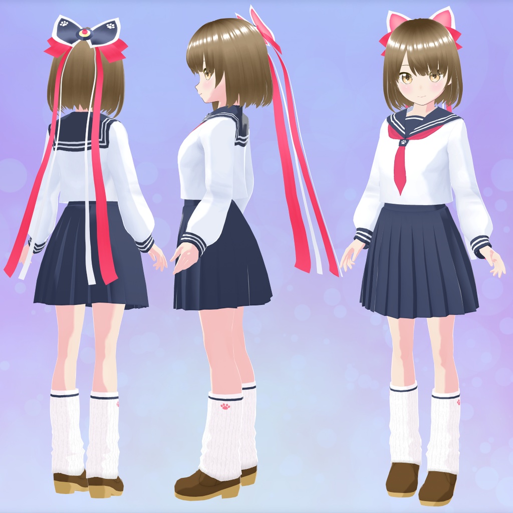 【VRoid衣装&アバター】猫耳セーラーにゃん【ねこ学園】