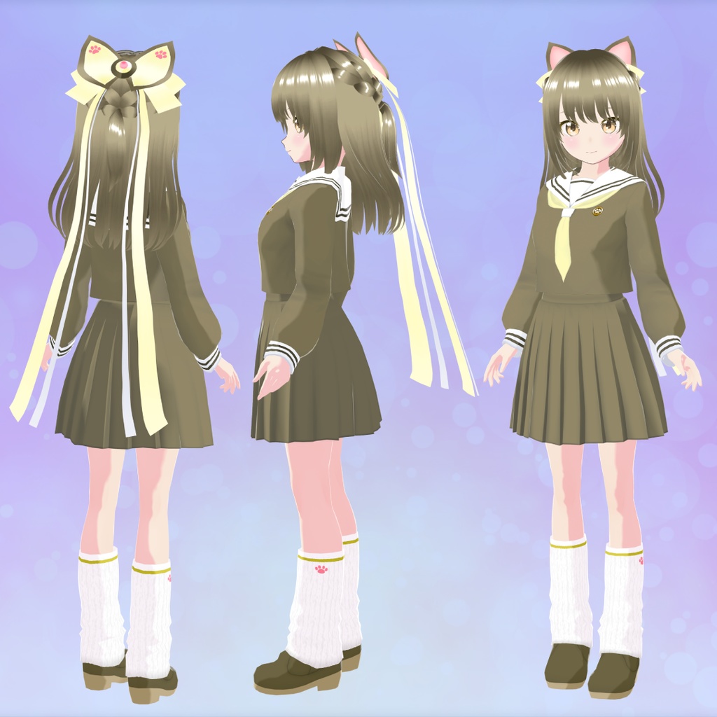 【VRoid衣装&アバター】猫耳セーラにゃん2【ねこ学園】