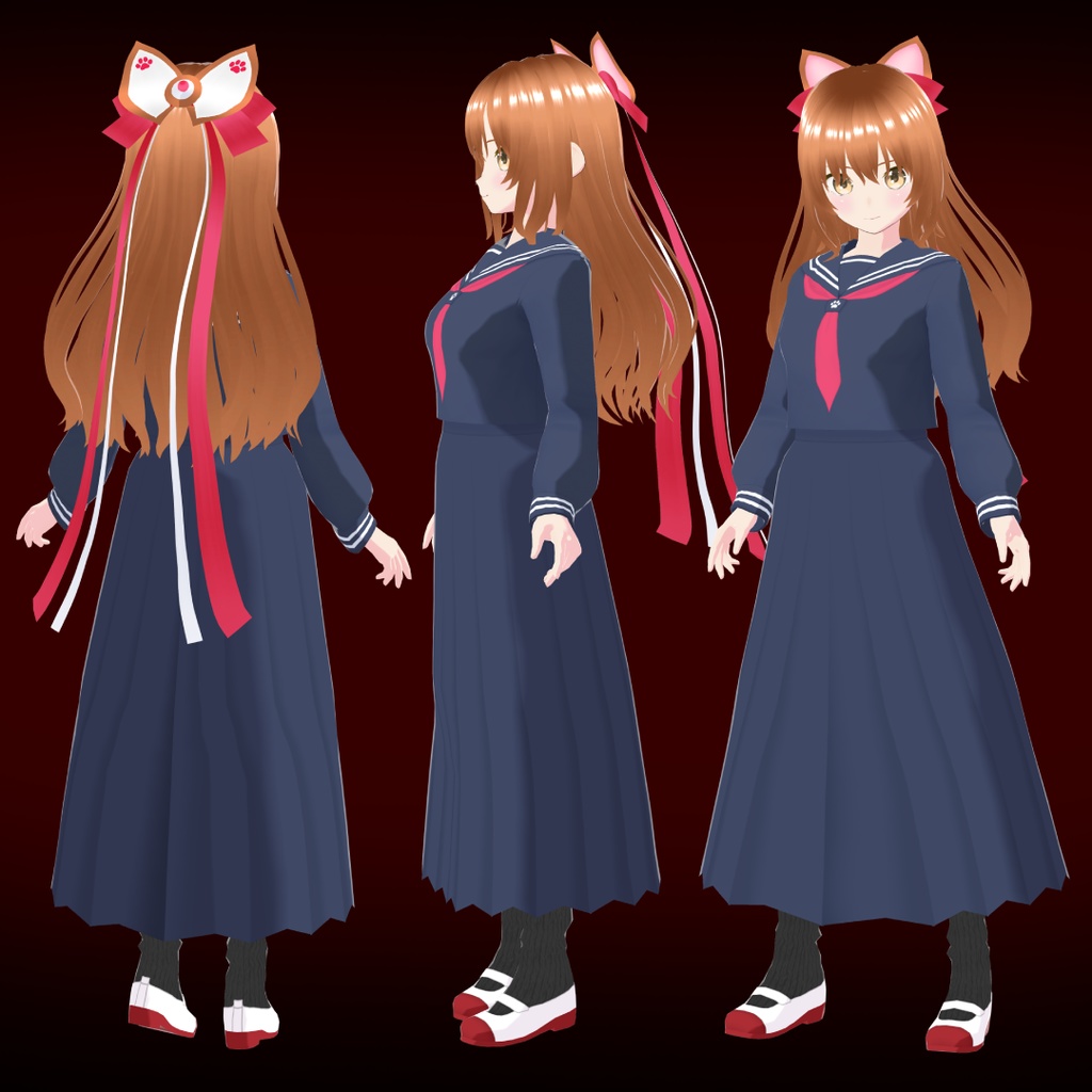 【VRoid衣装&アバター】スケ番ねこ