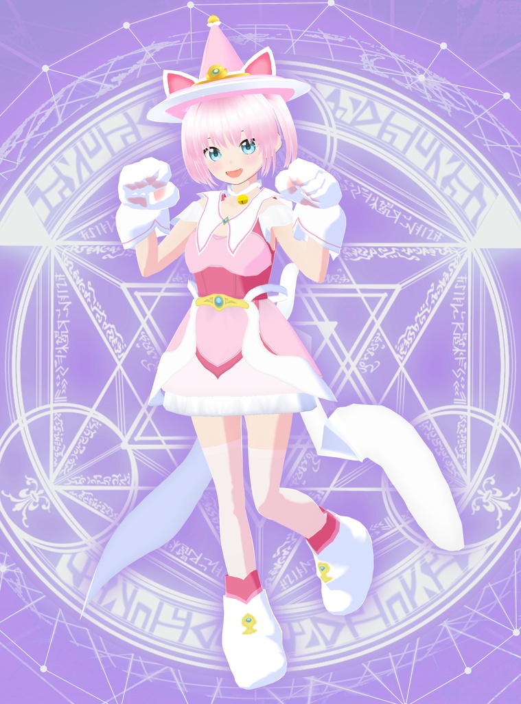 【VRoid衣装&アバター】ねこみみ魔法少女