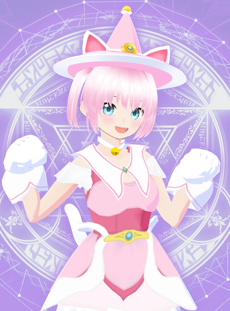 【VRoid衣装&アバター】ねこみみ魔法少女