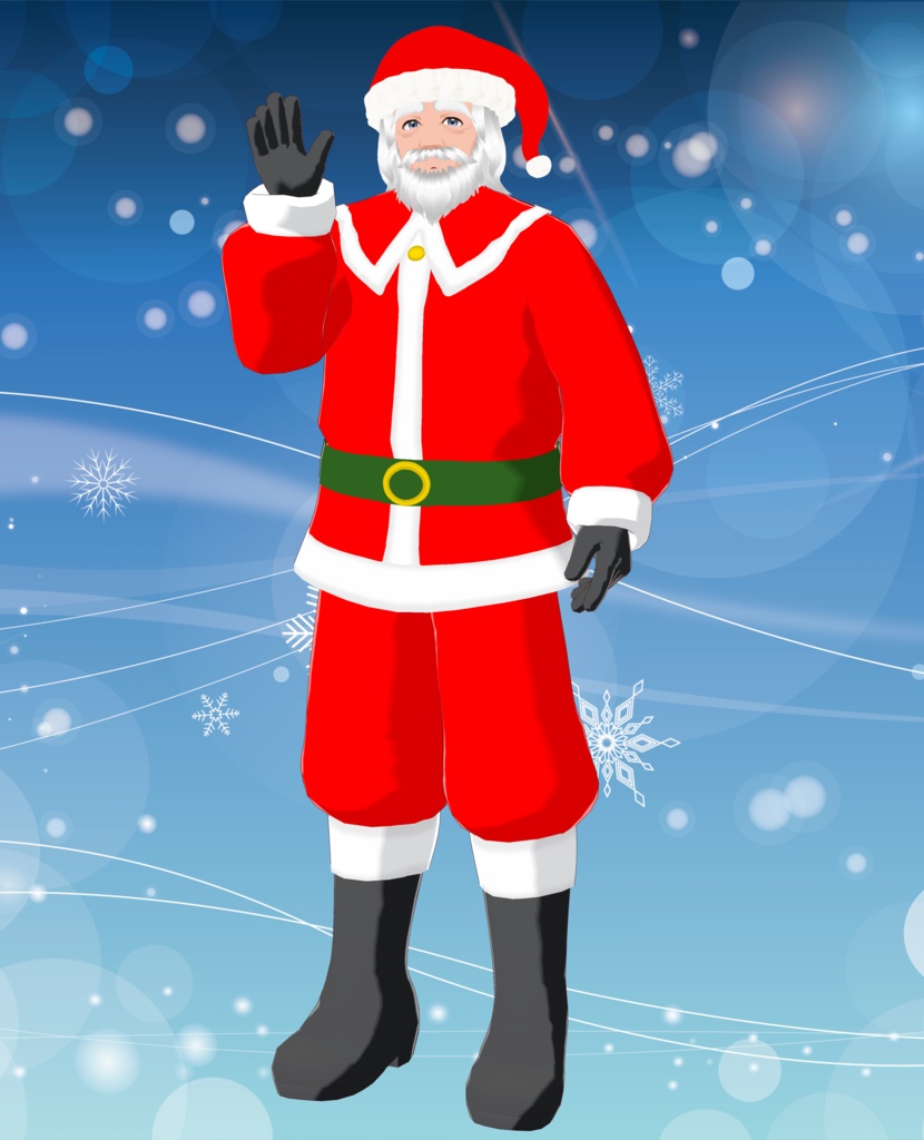 【VRoid用衣装&アバター】サンタクロースのおじいさんセット