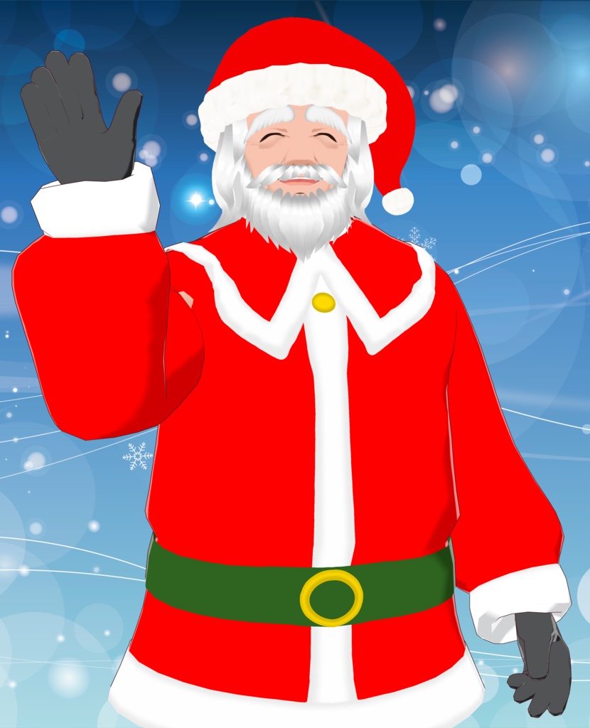 【VRoid用衣装&アバター】サンタクロースのおじいさんセット