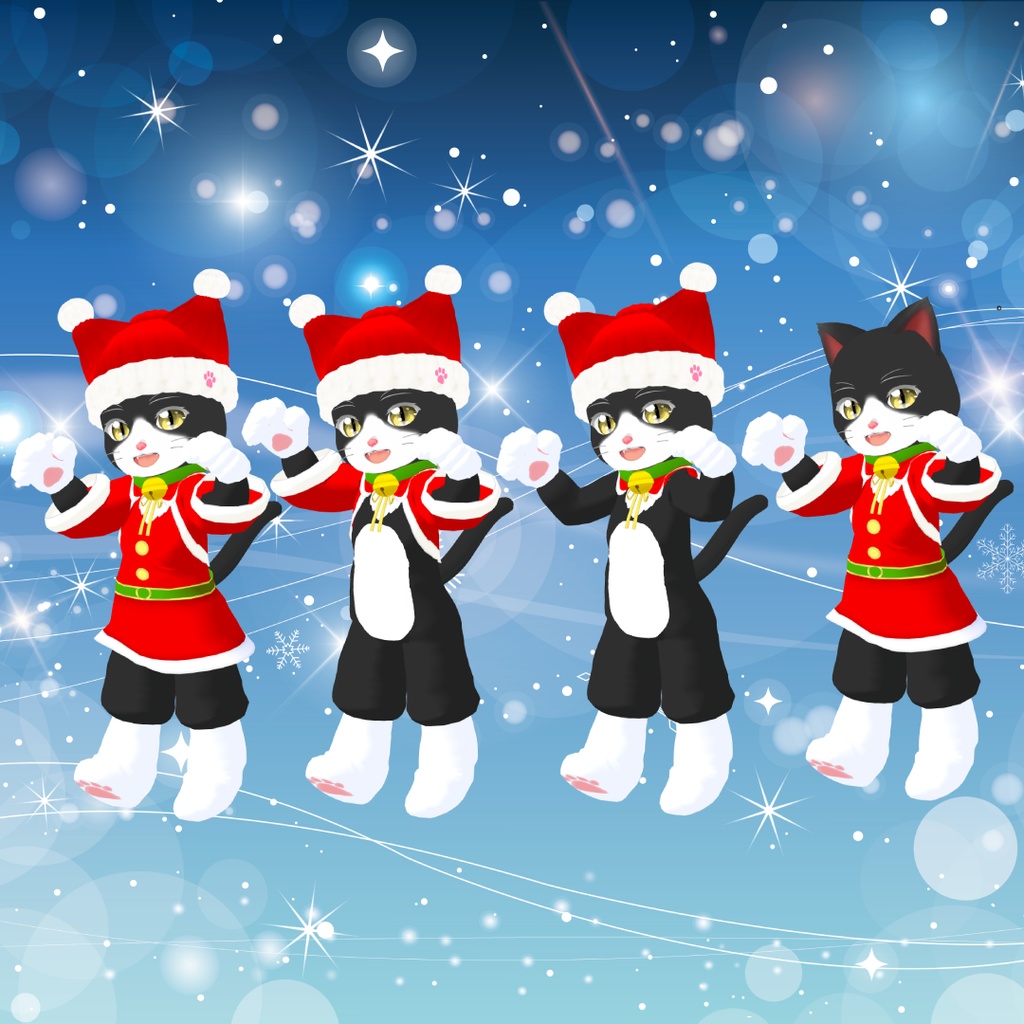 【VRoidアバター】サンタねこちゃん【VRM】