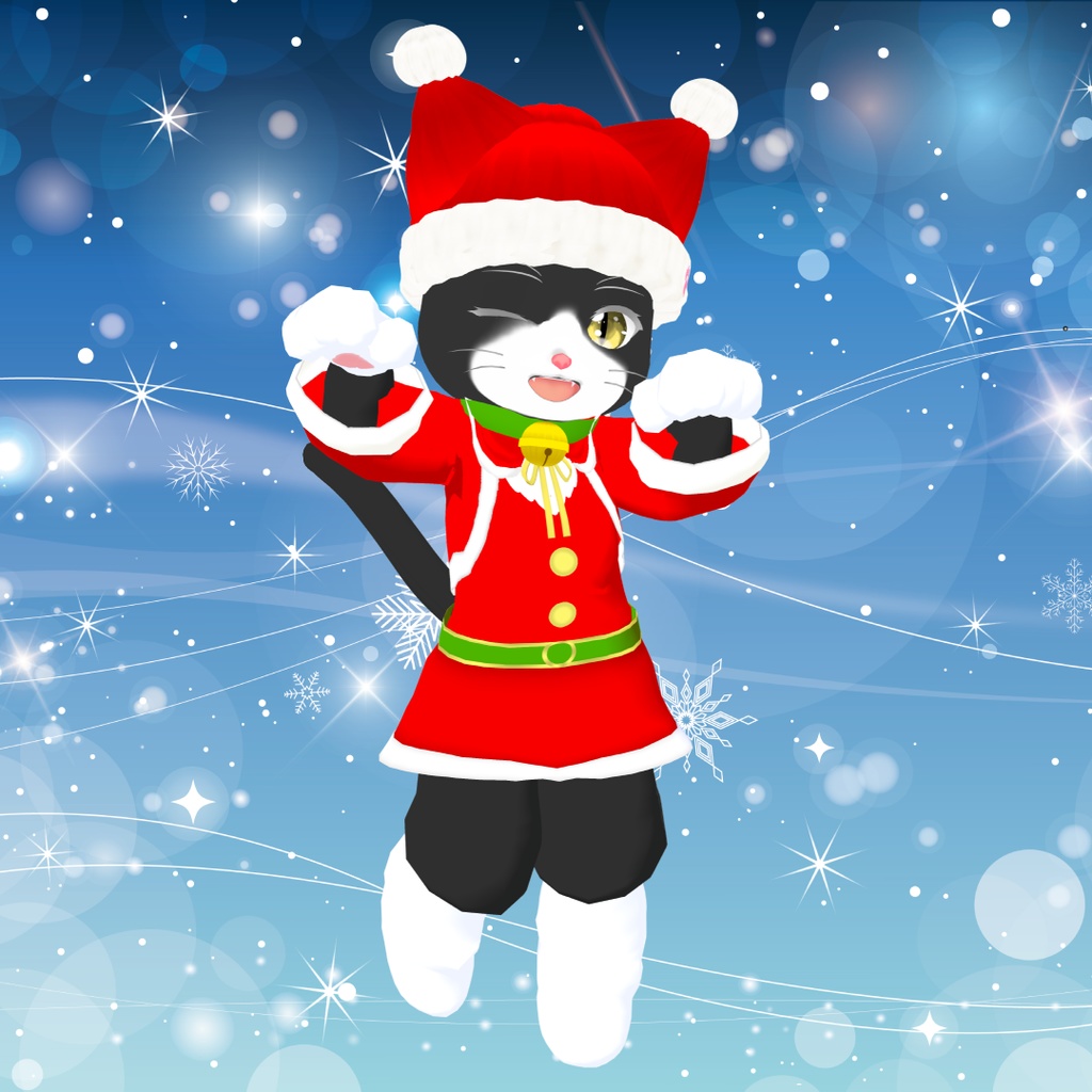 【VRoidアバター】サンタねこちゃん【VRM】