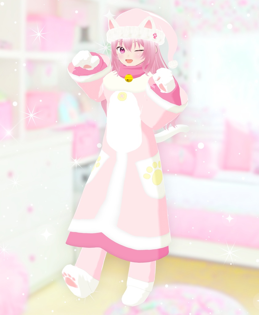 VRoidをダメにする着るネコ毛布セット【衣装&アバター】