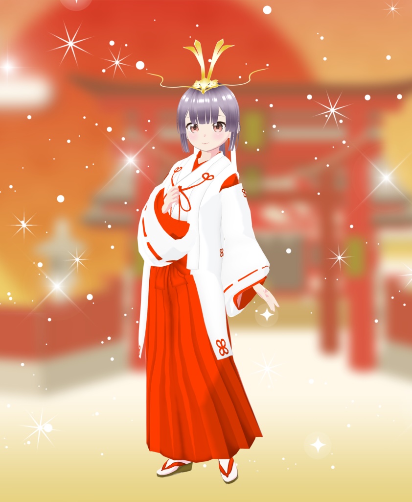 【VRoid用衣装】龍の髪飾り