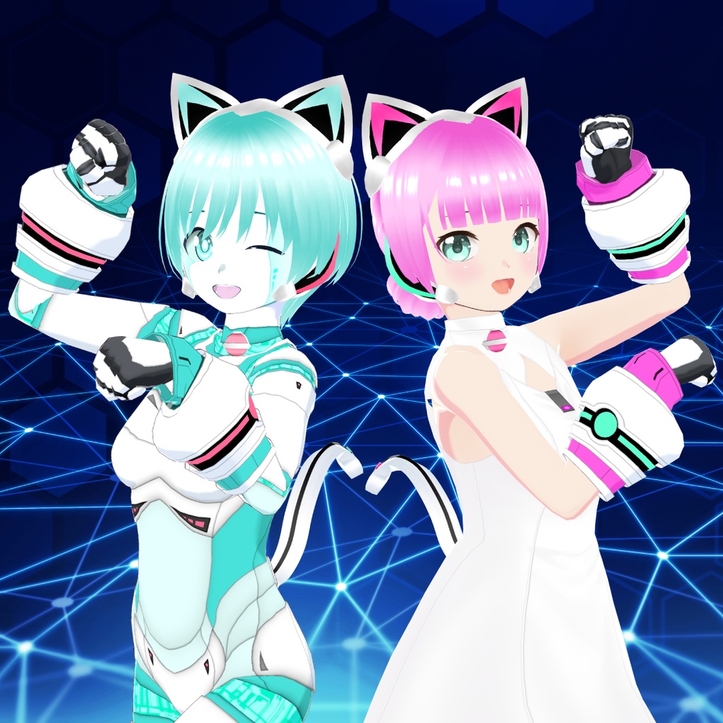 【VRoid衣装】メカ手袋セット