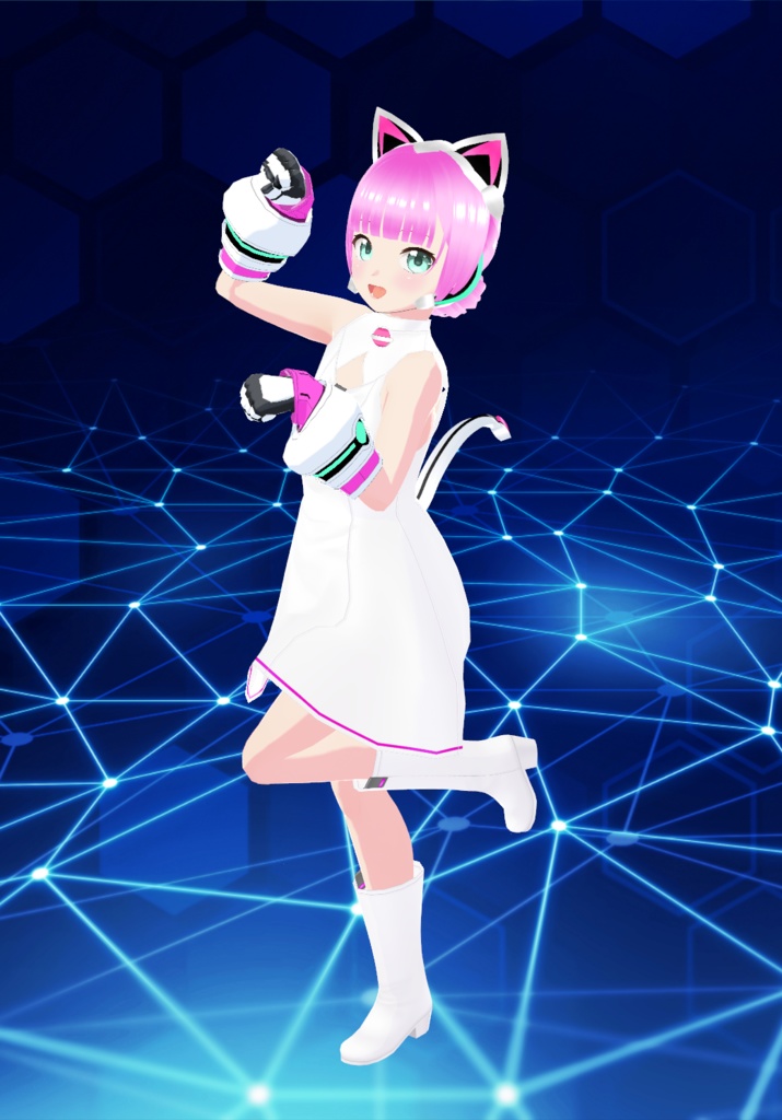 【VRoid衣装】メカ手袋セット