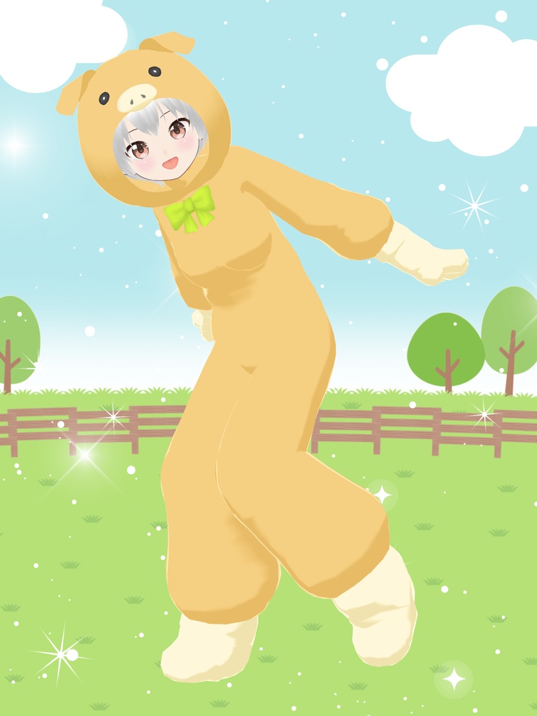 【ブタ】ファンシーどうぶつキグルミ14【VRoid衣装&アバター】