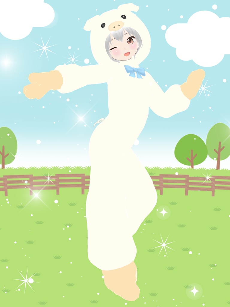 【ブタ】ファンシーどうぶつキグルミ14【VRoid衣装&アバター】