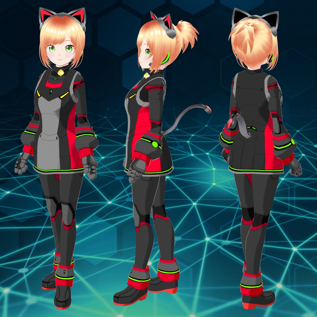 VRoid猫耳メカ娘3【アバター&衣装】