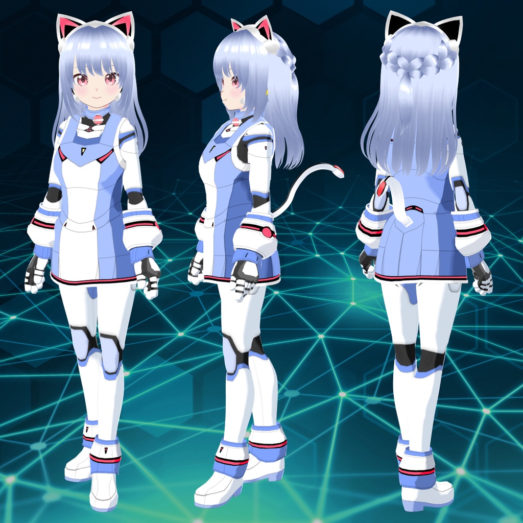 VRoid猫耳メカ娘4【アバター&衣装】