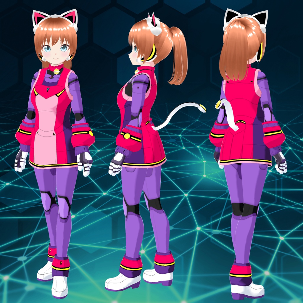 VRoid猫耳メカ娘6【アバター&衣装】