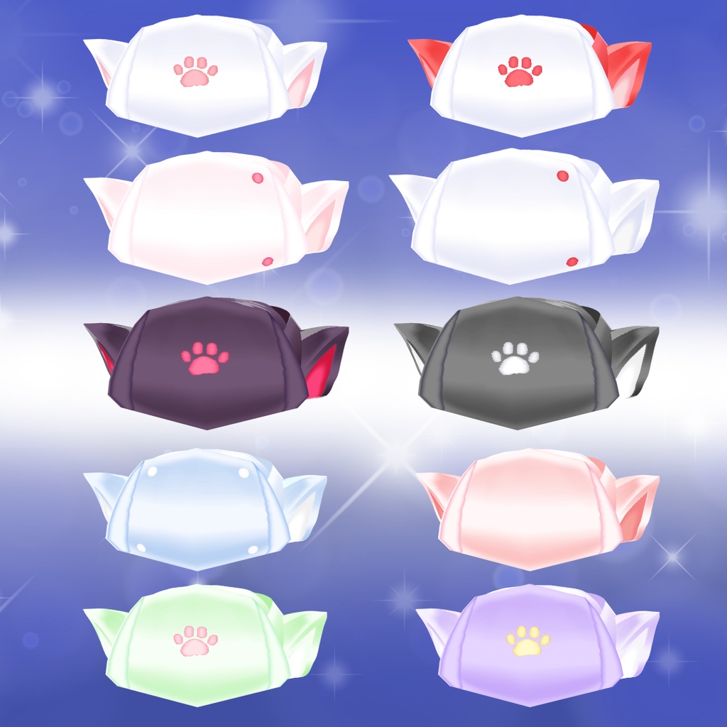 【VRoid衣装】猫耳ナースキャップセット