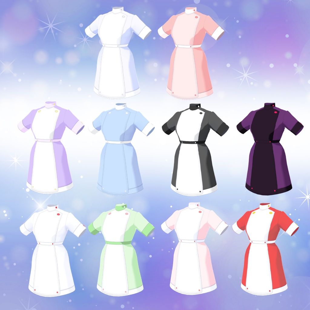 【VRoid衣装】ねこナース服セット