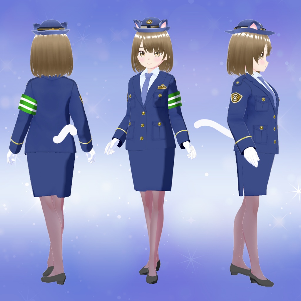 【VRoid衣装&アバター】猫耳ポリスにゃん