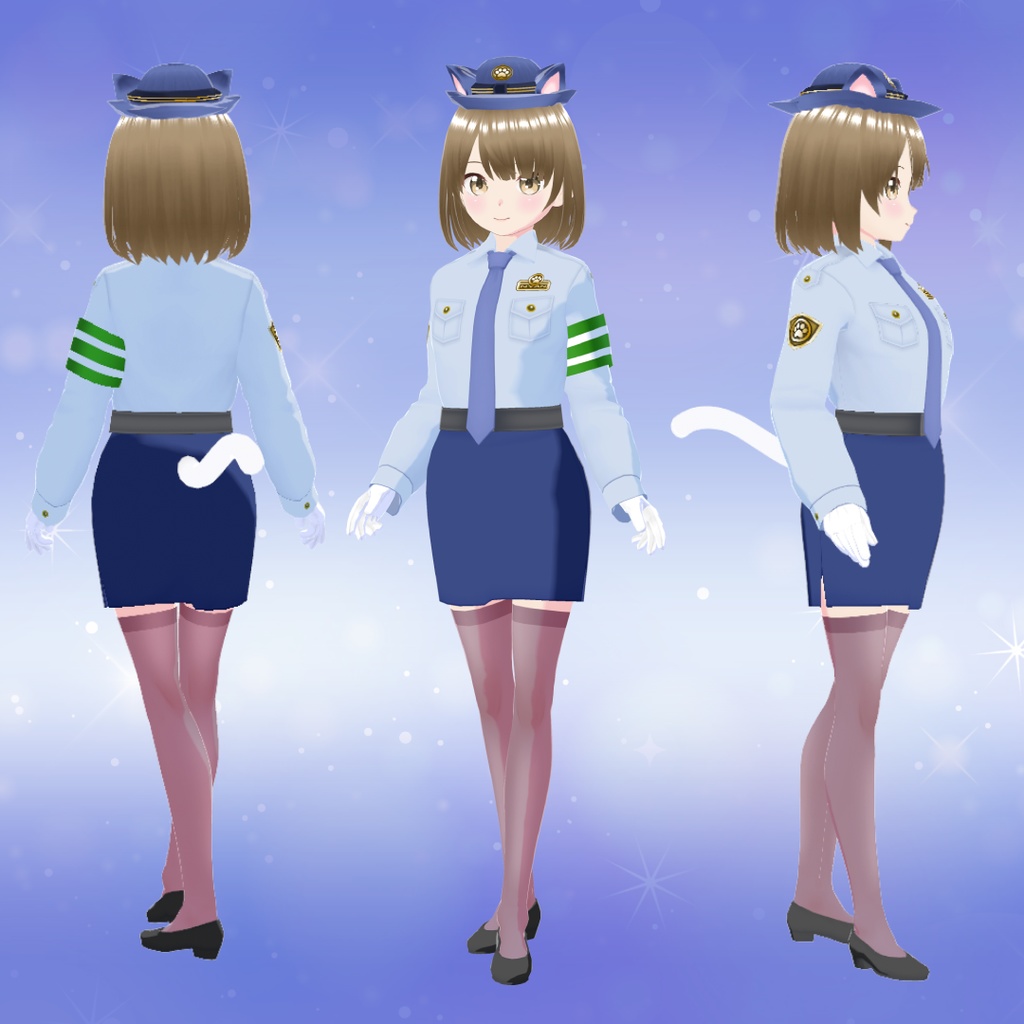 【VRoid衣装&アバター】猫耳ポリスにゃん