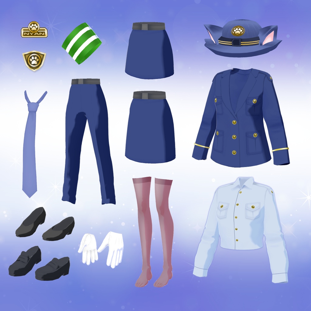 【VRoid衣装&アバター】猫耳ポリスにゃん