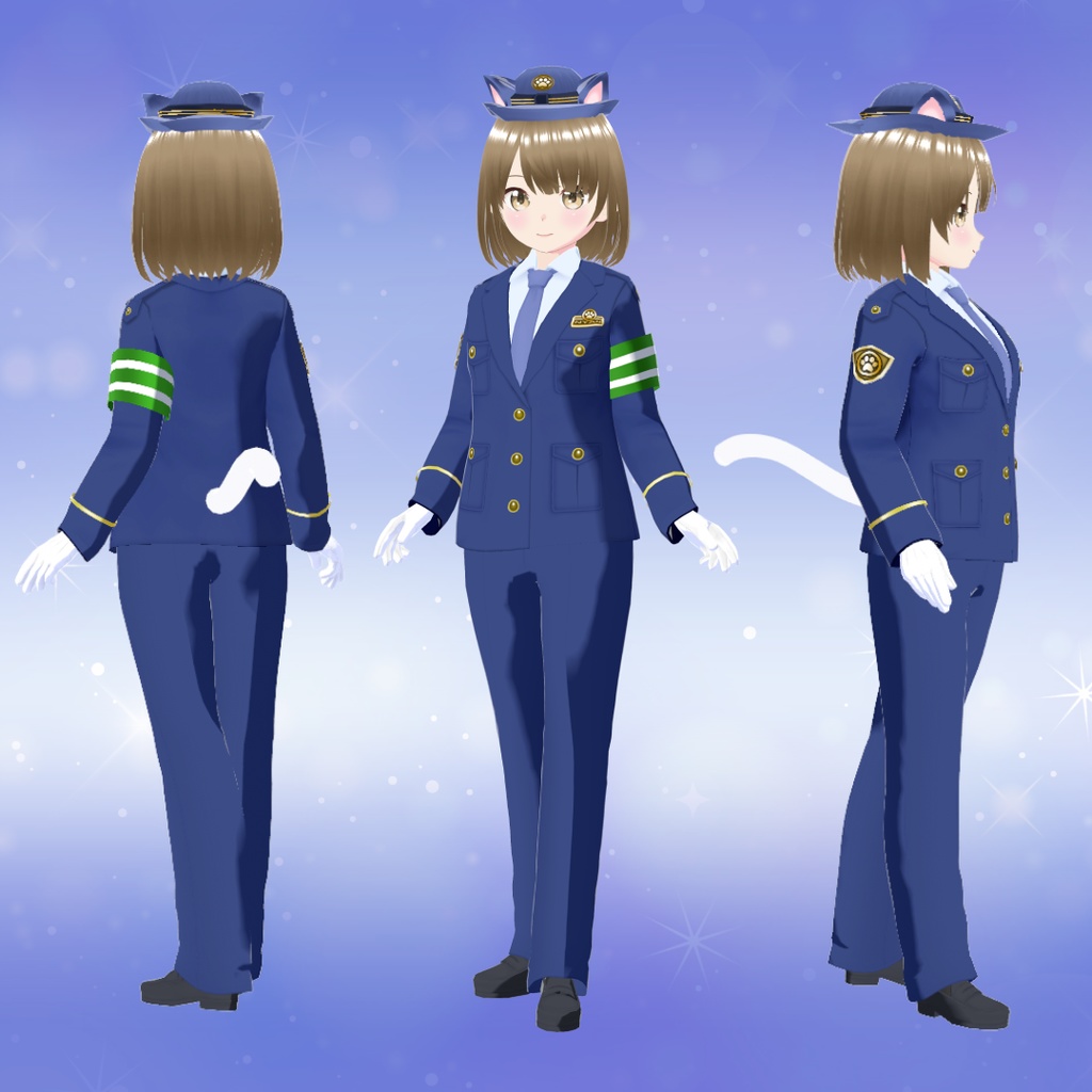 【VRoid衣装&アバター】猫耳ポリスにゃん