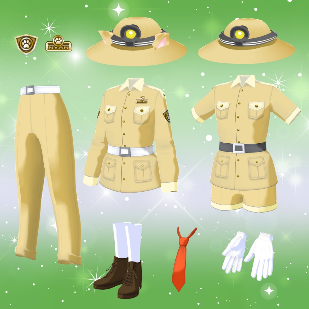 【VRoid衣装&アバター】ねこみみ探検隊