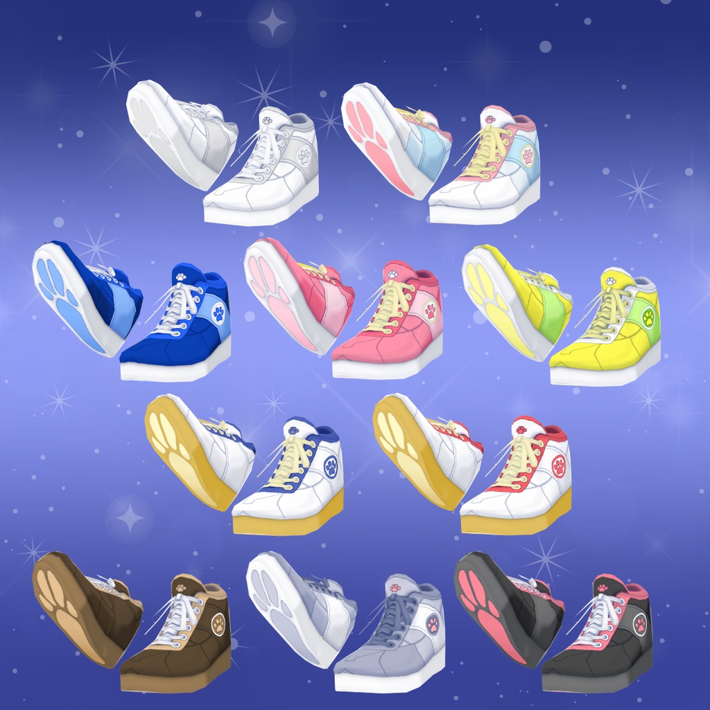 【VRoid衣装】運動靴&くつしたセット【ねこ学園】